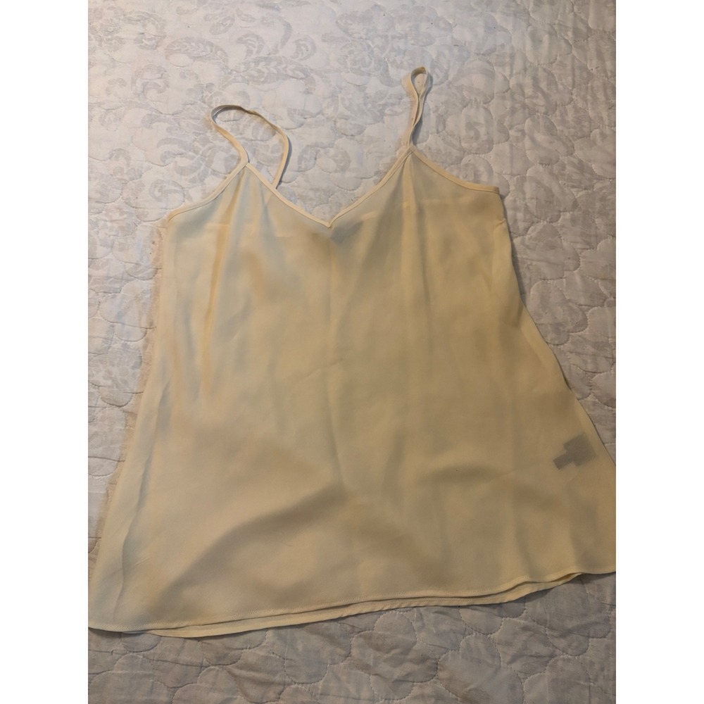 Lauren Ralph Lauren Cream V-Neck Camisole Spaghetti Strap Tank Top Womens Small